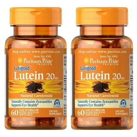 Lutein 20 mg with Zeaxanthin Puritan's Pride Softgels