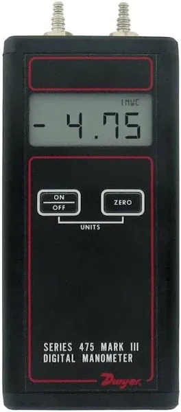 Dwyer® Handheld Digital Manometer, 475-3-FM, 0-200&#034; w.c. (49.82 kPa)