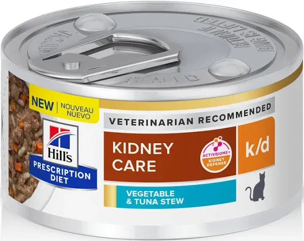 Hill's Prescription Diet K/d Kidney Care Vegetable,tuna & Rice Stew Canned Cat