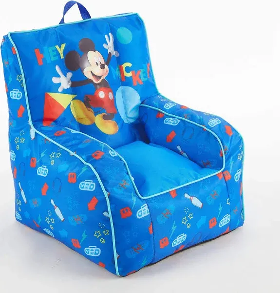 Idea Nuova Disney Mickey Mouse Kids Nylon Bean Bag Chair