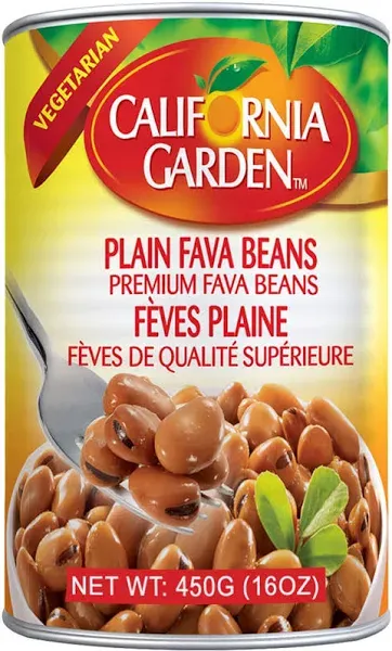 California Garden Premium Fava Beans Plain 6 Pack 16Oz X 6