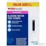 CVS Health Advanced Glucose Meter Test Strips, 200ct