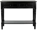 Safavieh Samantha 2 Drawer Console - Distressed Black