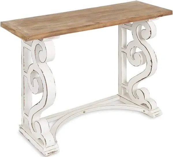 Kate and Laurel Wyldwood Country French Solid Wood Console Table