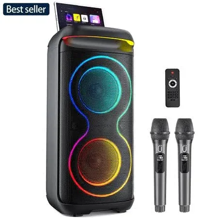 Bluetooth Speaker, Waterproof Portable Speaker with 2 Microphone, Party Speaker 