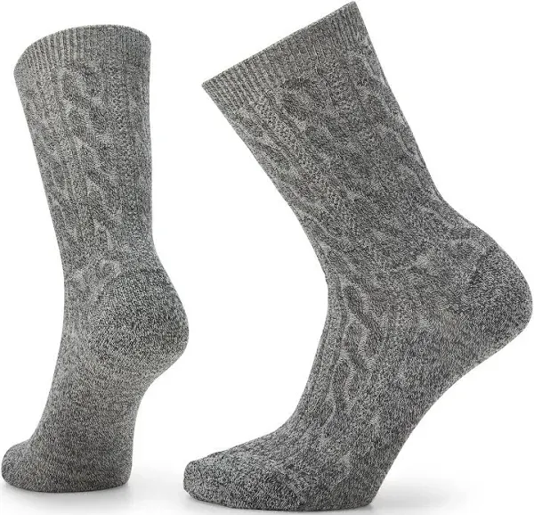 Women's Smartwool Sock style name Everyday Cable Crew in color Military Olive. Sku: SW001830D11