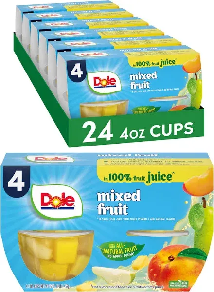 Dole Fruit Bowls Mixed Fruit in 100% Juice