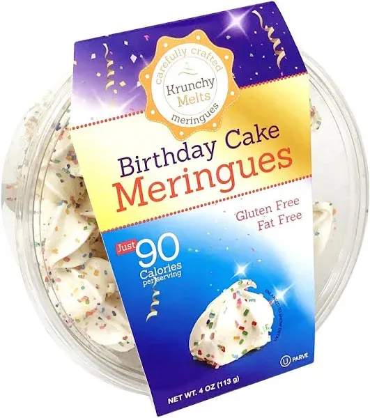 Krunchy Melts Birthday Cake Meringue Cookies