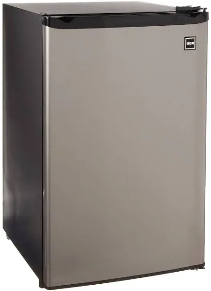 RCA Mini Fridges 4.5 cu. ft. Stainless Steel 2 Shelves Reversible Door Hinge