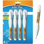 Bic Wite Out Shake 'N Squeeze Correction Pen 8 ml White 4 Pack WOSQPP418