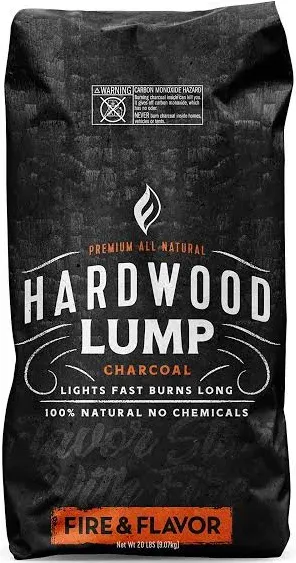 Fire & Flavor Premium All Natural Hardwood Lump Charcoal