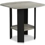 Furinno Simple Design End/Side Table, Oak Grey/Black