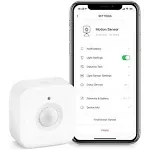 SwitchBot Smart Motion Door Sensor - Wireless Home Security System, PIR Motion Detector Alert, Add Hub Mini to Make It Compatible with Alexa