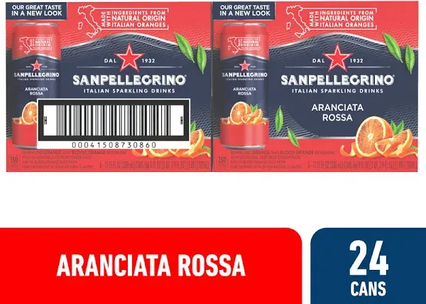 Sanpellegrino Blood Orange Sparkling Beverage Cans