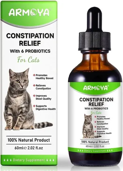 Netwik Cat Constipation Relief, Constipation Relief for Cat, Cat Laxative Constipation Relief, 100% Natural Cat Laxative with 6 Probiotics Cat Stool