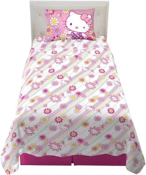 Franco Sanrio Hello Kitty Twin Sheet Set