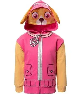 Paw Patrol Rubble Chase Skye Fleece Zip Up Pullover Hoodie Toddler to Little Kid