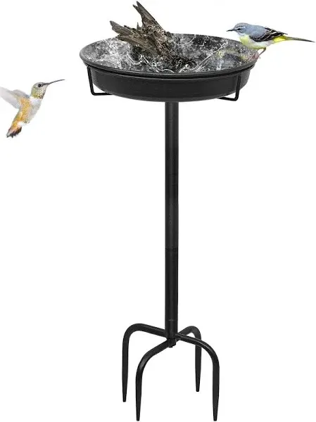 28Instanding Birdbaths Bowl Outdoor Standing Garden Bird Bath Bird Feeder Free