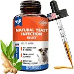 Beloved Pets Natural Dog Yeast Infection Anti Itch Treatment - Itchy Ears, Skin & Allergy Symptoms Relief - Reduces Inflammation & Relieves Irritation