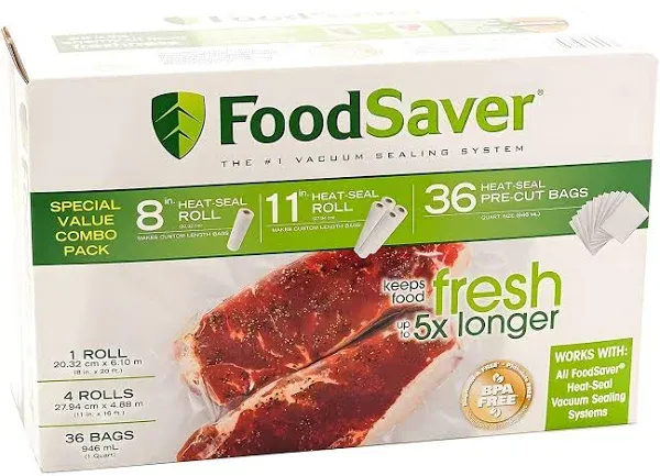 FoodSaver  FSFSBF084P-P26 Special Value Combo Pack Vacuum Sealed Bags