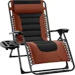 Oversized Padded Zero Gravity Chair, Folding Outdoor Patio Recliner, XL Anti Gra