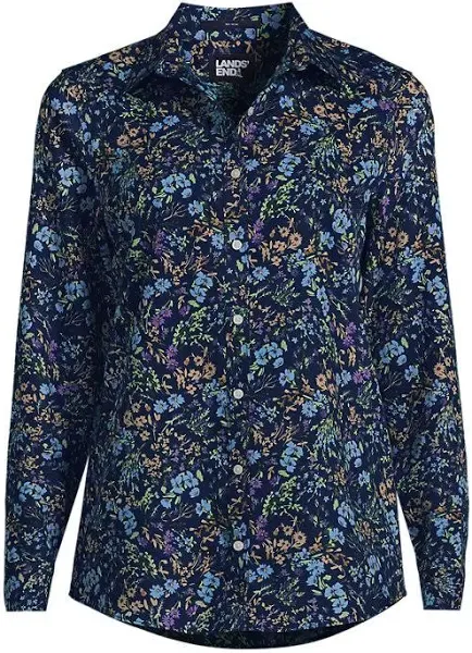 Lands' End Women's No Iron Button Front Shirt