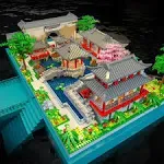 CuteMelon Micro Building Blocks The Classical Gardens of Suzhou Architecture Set Mini Building Blocks Building Bricks Model Kit Micro Blocks Set