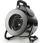 iPower Electric Heater Fan for Greenhouse, Grow Tent, Workplace, Overheat Protection, Fast Heating, Spraywater Proof IPX4, Black