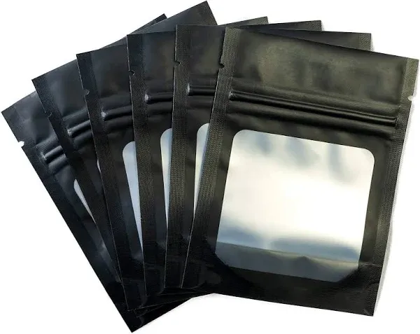 HANSER | Smell Proof Odorless Mylar Resealable Foil Pouch Bags with clear Window