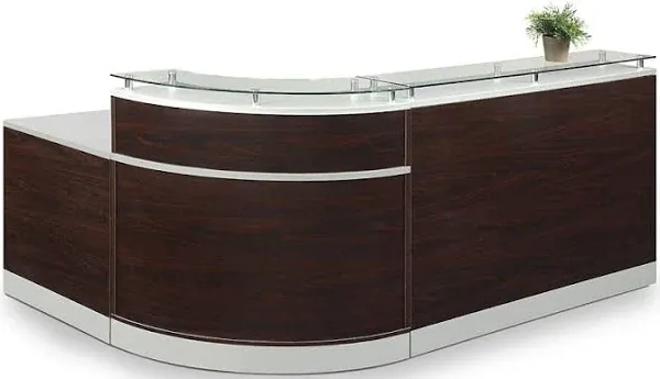 Esquire Glass Top Reception Desk