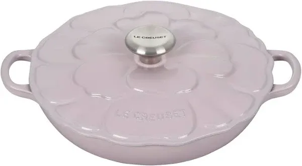 Le Creuset Signature Enameled Cast Iron 2.25-Quart Petal Braiser - White