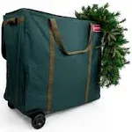 TreeKeeper [Multi Use Christmas Decoration Rolling Storage Bag] - Self Standing Container with ID Tag Holder for Easy Identification - Wheeled Garland Storage and Other Miscellaneous Decor Storage