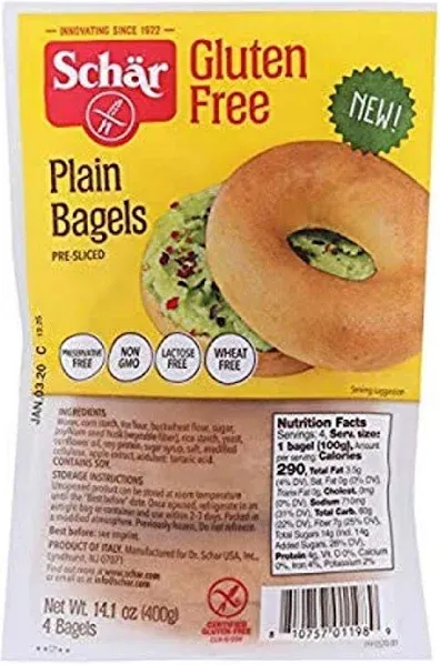 Schar Gluten Free Plain Bagels