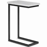 Simpli Home - Skyler C Side Table with Marble Top - White