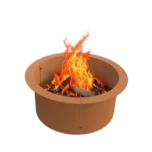 Fire Pit Ring Outdoor Wood Burning Fire Pit Liner 27.5 Painted Steel 27.5 inch