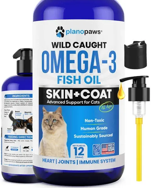 Pet Honesty Omega 3 Fish Oil for Cats &amp; Dogs (16oz), Wild Caught 3 16oz 