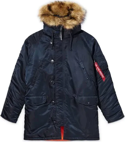 Alpha Industries N3B Parka Replica Blue Large New!  Free US Ship!