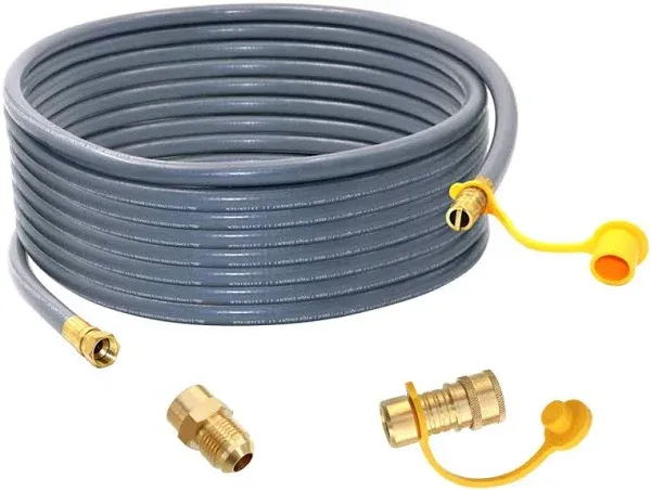 Upgraded 36 Feet 1/2 Inch Natural Gas Hose propane hose extension kit with qu...