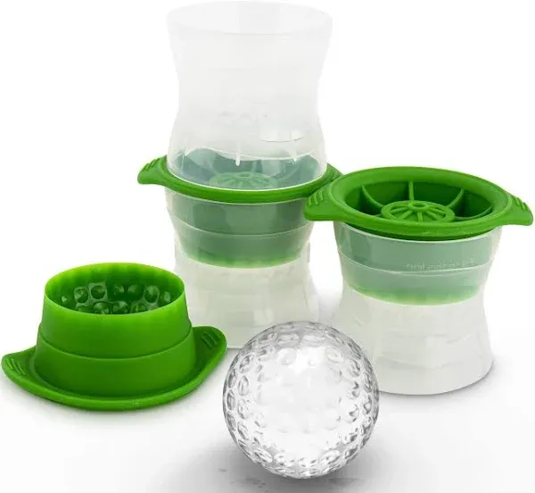 Tovolo Set of 3 Golf Ball Ice Molds - Slow Melting - Leak Free, BPA Free - New