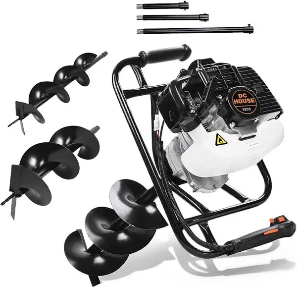 DC House 52cc 1800W Gas Powered Earth Auger