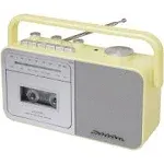 Studebaker SB2130CS Portable Cassette Player/Recorder with AM/FM Radio (Cream/Silver)