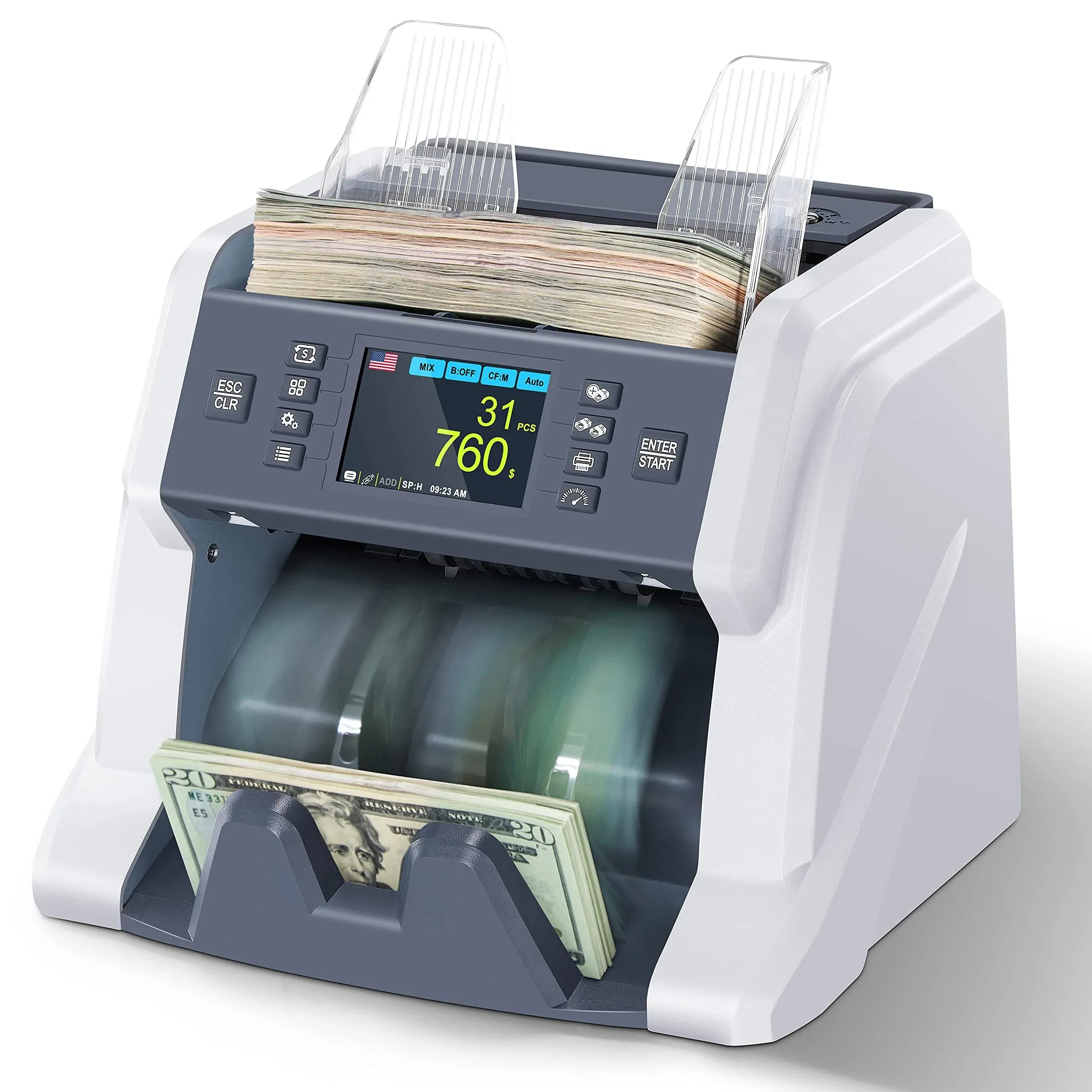 Riabo Technology BC-40 Heavy Duty Multi Currency Mixed Denomination Bill Counter