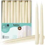 Bolsius Set of 30 Ivory Tapered Candles 10 inch EZ238685