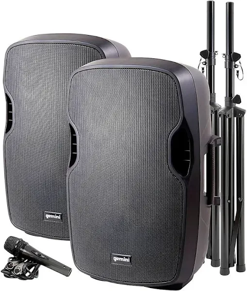 Gemini PA-SYS15 Dual Speaker PA Package