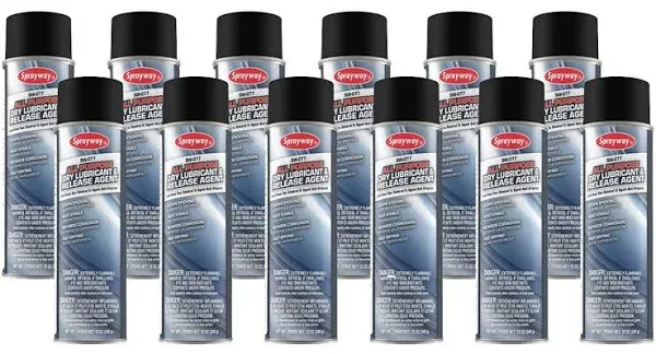 Sprayway All Purpose Industrial Silicone Lubricant - Case of 12 (20 oz) Cans, SW077