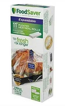 FoodSaver 11" Expandable Heat Seal Rolls (2 Pack)