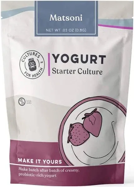 Cultures For Health Matsoni Yogurt Starter Culture | Make Your Own Yogurt At Home In 2 Days Or Less | Versatile Creamy Yogurt Full Of Probiotics | Gluten Free, Non-GMO