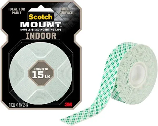 Scotch Mount Indoor Double Sided Mounting Tape 1/2&#034; x 80&#034;  #110H   NEW