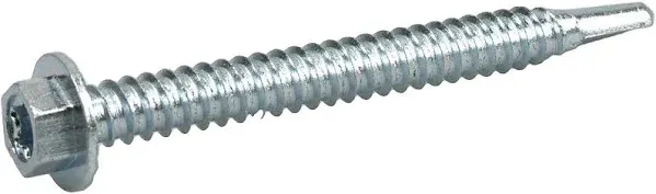 Hillman 1/4 in. x 2.5 in. L Star Hex Washer Head Sheet Metal Screws 22