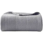 Eddie Bauer Herringbone Cotton Blanket, Full/Queen